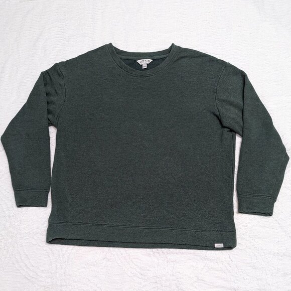 Orvis Sweaters - Orvis Women's Crew Neck Sweater Long Sleeve Sz Large Green Style 1529686
